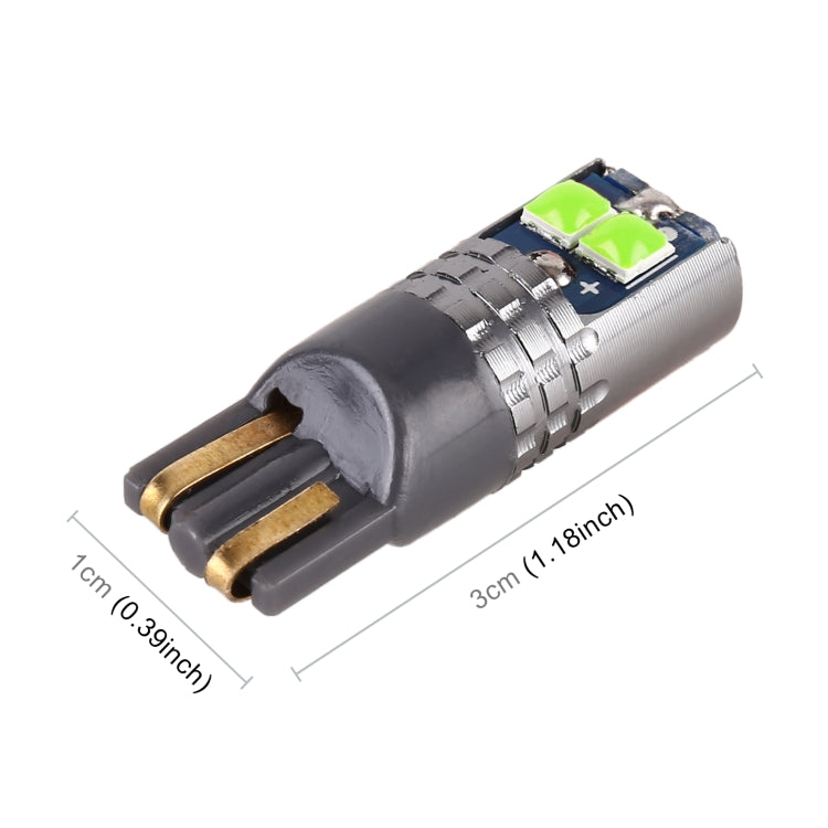 2 PCS T10 / W5W / 168 DC12-24V / 1.8W / 6000K / 140LM Car Clearance Light 4LEDs SMD-3030 Lamp Beads with Decoding & Constant Current (Green Light) - Clearance Lights by PMC TechLife | Online Shopping South Africa | PMC TechLife | Buy Now Pay Later Mobicred