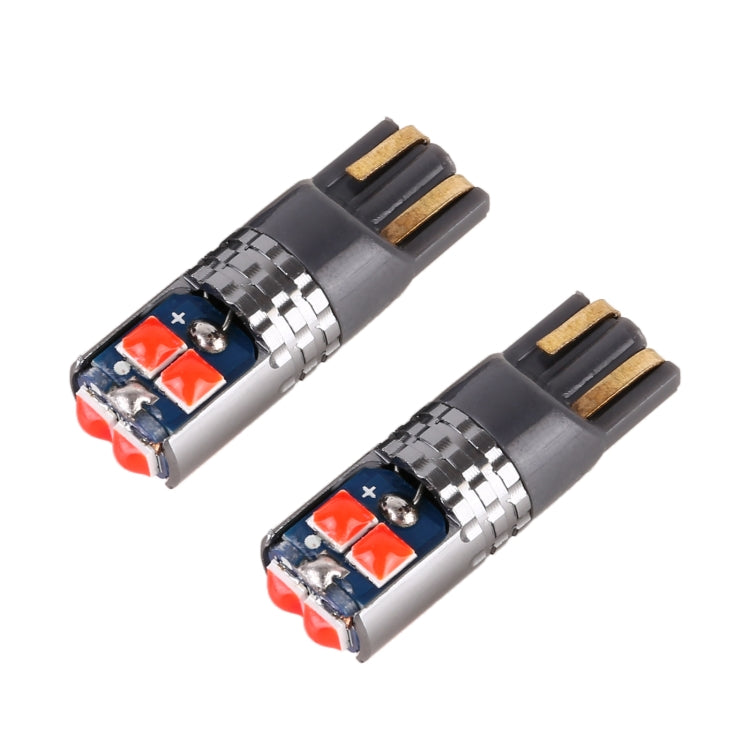 2 PCS T10 / W5W / 168 DC12-24V / 1.8W / 6000K / 140LM Car Clearance Light 4LEDs SMD-3030 Lamp Beads with Decoding & Constant Current (Red Light) - Clearance Lights by PMC TechLife | Online Shopping South Africa | PMC TechLife | Buy Now Pay Later Mobicred