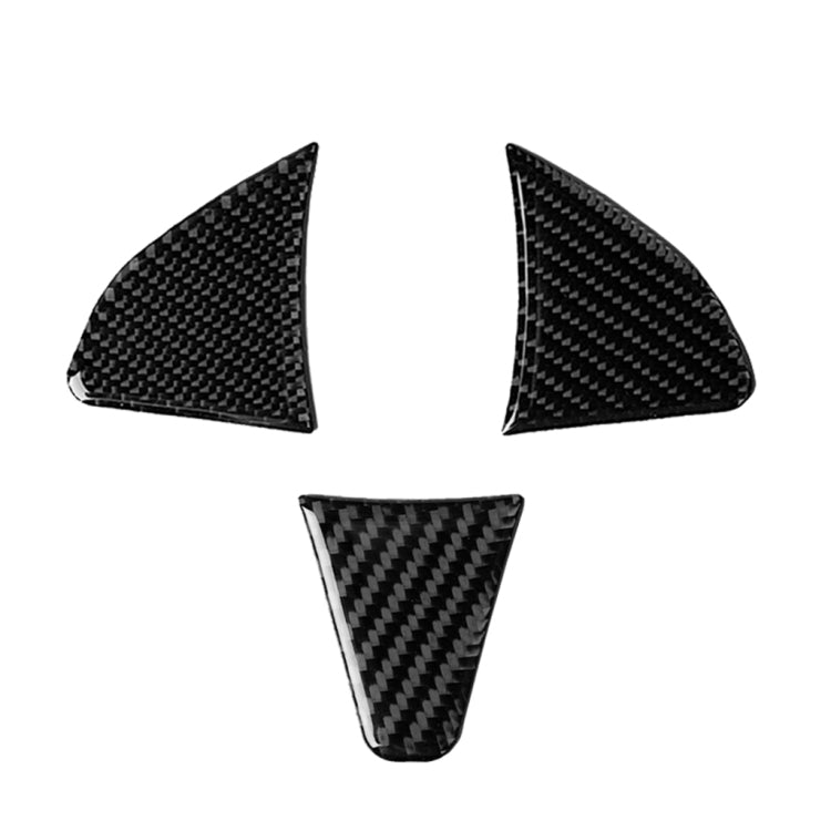 3 in 1 Car Carbon Fiber Steering Wheel Button Decorative Sticker for Honda Fit, Left and Right Drive Universal - Car Interior Mouldings by PMC TechLife | Online Shopping South Africa | PMC TechLife | Buy Now Pay Later Mobicred