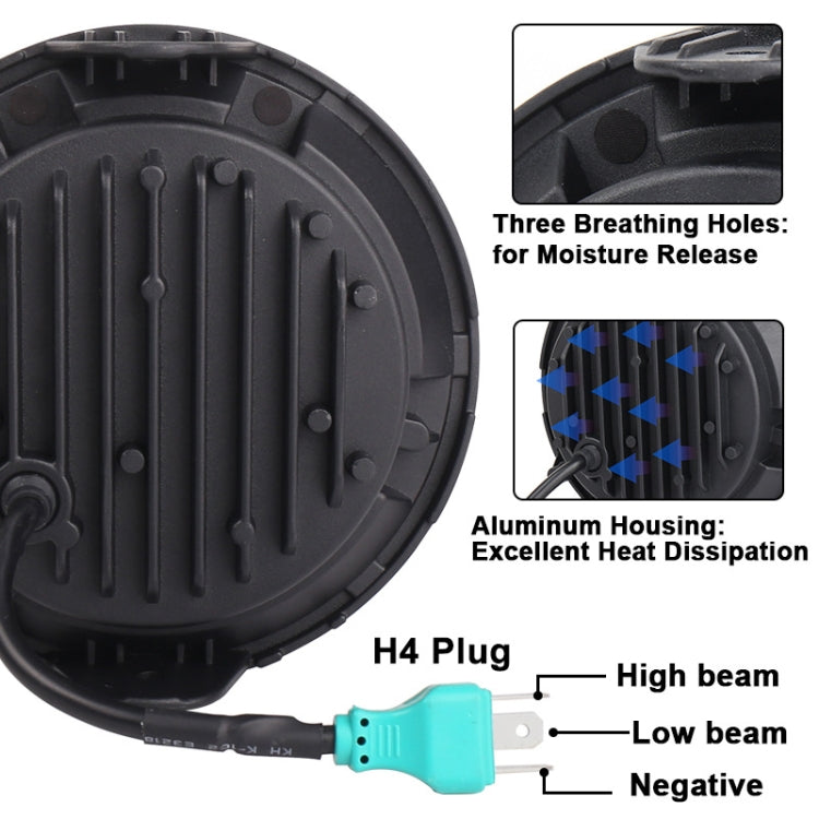 7 inch Round LED Motorcycle Headlight Modified Spotlight for Honda (Silver) - Headlights by PMC TechLife | Online Shopping South Africa | PMC TechLife | Buy Now Pay Later Mobicred