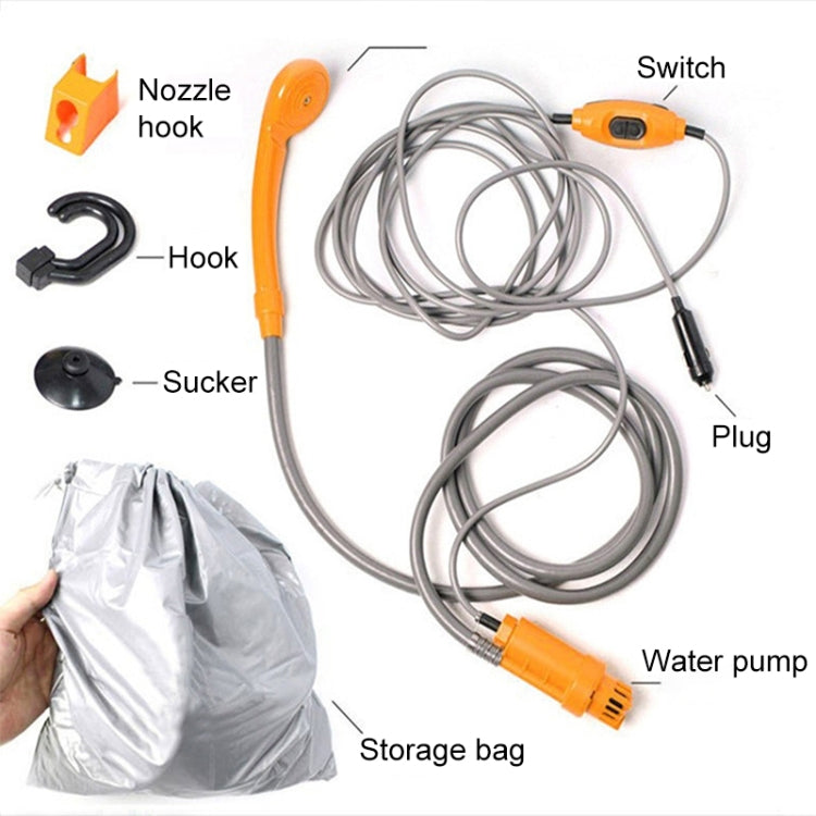 12V Portable Outdoor Car Electric Shower Sprinkler Washer (Orange) - Car washing supplies by PMC TechLife | Online Shopping South Africa | PMC TechLife | Buy Now Pay Later Mobicred