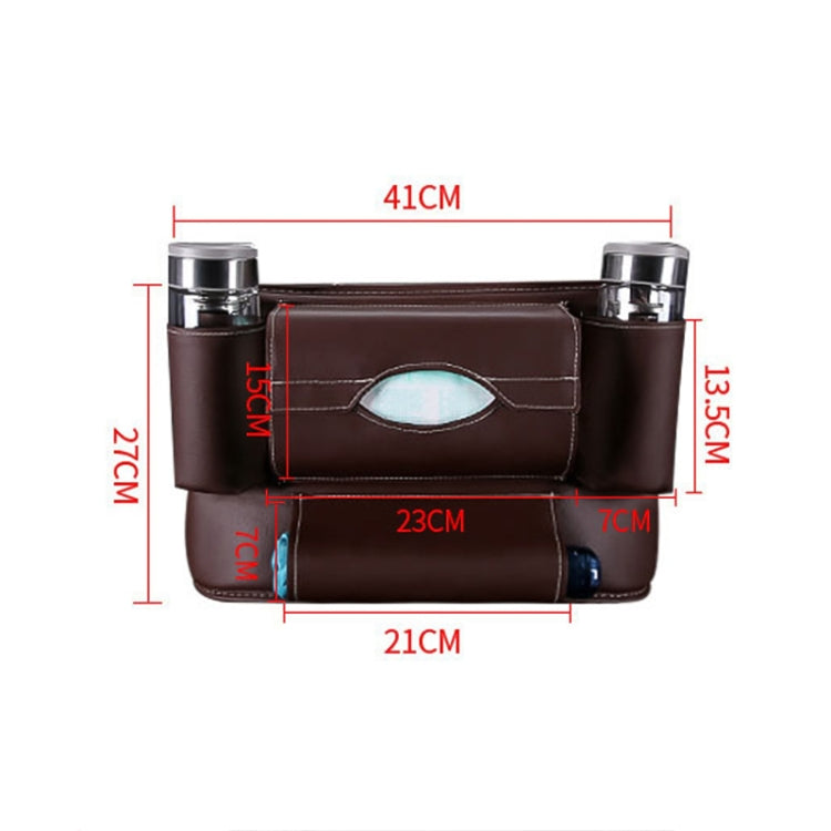 Car Front Seat Hanging Bag Paper Towel / Water Cup Storage Bag(Coffee) - Tissue Boxes by PMC Jewellery | Online Shopping South Africa | PMC Jewellery | Buy Now Pay Later Mobicred