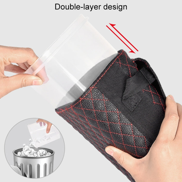 Car Back Seat Hook Garbage Can Car Storage Box (Beige) - Seat Accessories by PMC Jewellery | Online Shopping South Africa | PMC Jewellery | Buy Now Pay Later Mobicred