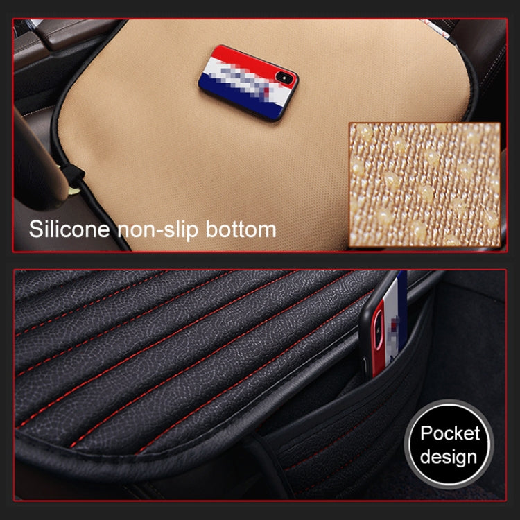 3 in 1 Car Seat Cushion Free Binding Half Inclusive Seat Mat Set (Black) - Seat Accessories by PMC TechLife | Online Shopping South Africa | PMC TechLife | Buy Now Pay Later Mobicred