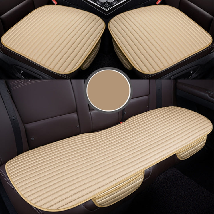 3 in 1 Car Seat Cushion Free Binding Half Inclusive Seat Mat Set (Beige) - Seat Accessories by PMC TechLife | Online Shopping South Africa | PMC TechLife | Buy Now Pay Later Mobicred