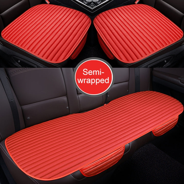 3 in 1 Car Seat Cushion Free Binding Half Inclusive Seat Mat Set (Red) - Seat Accessories by PMC TechLife | Online Shopping South Africa | PMC TechLife | Buy Now Pay Later Mobicred