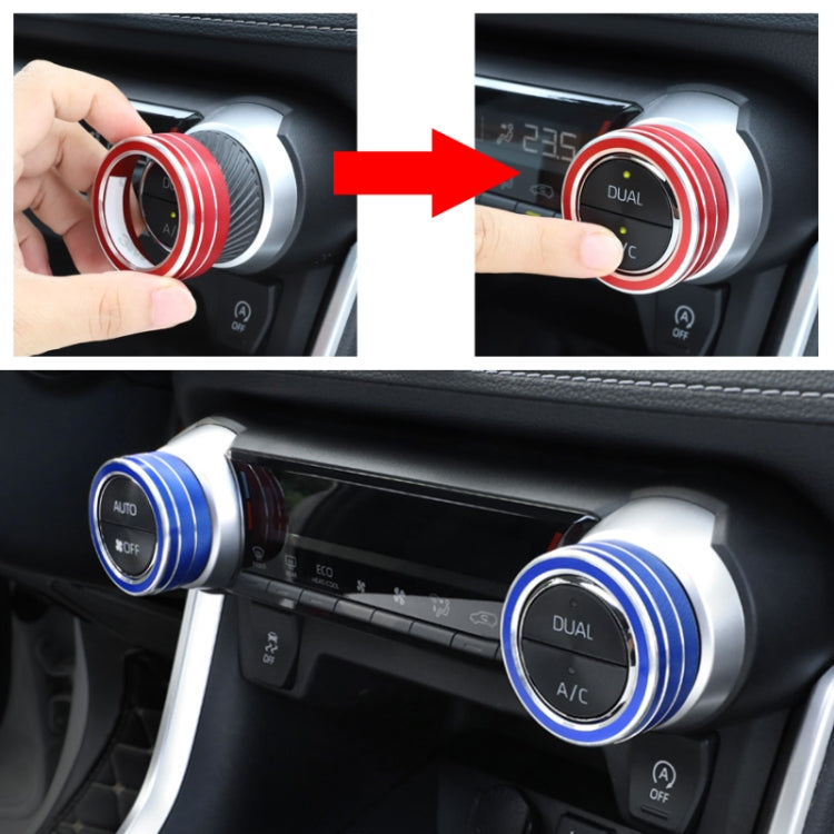 2 PCS Car Aluminum Alloy Air Conditioner Knob Case for Toyota RAV4 / Wildlander (Blue) - free shipping - PMC TechLife - Order now!