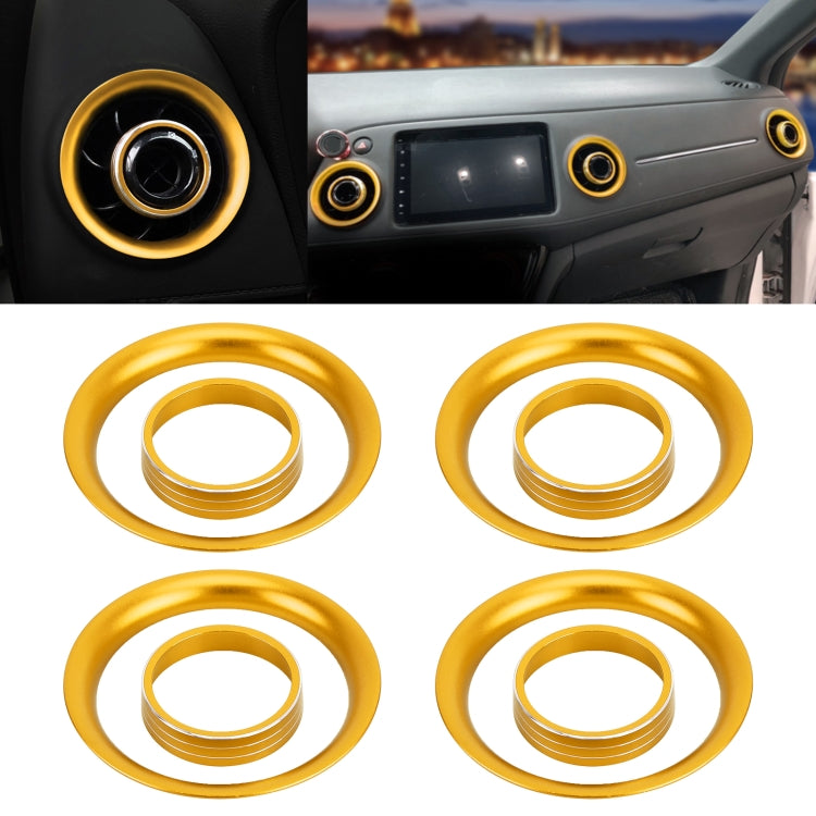 8 PCS Car Aluminum Alloy Air Conditioner Knob Case and Base for Honda XR-V (Gold) - Decoration Rings by PMC TechLife | Online Shopping South Africa | PMC TechLife | Buy Now Pay Later Mobicred
