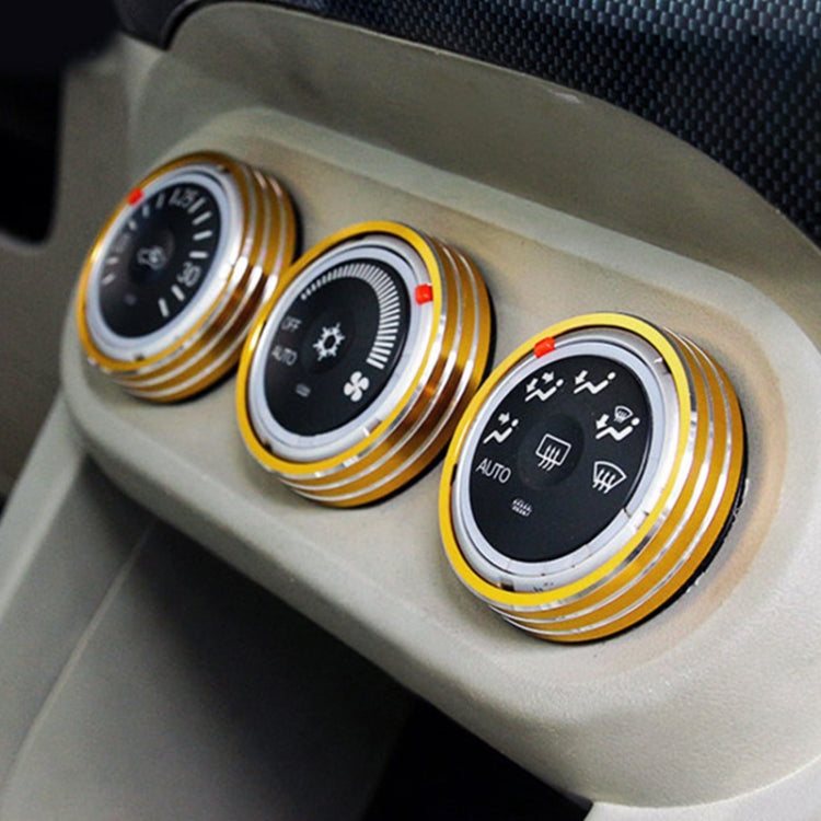 Car Metal Air Conditioner Knob Case for Mitsubishi ASX (Gold) - Decoration Rings by PMC TechLife | Online Shopping South Africa | PMC TechLife | Buy Now Pay Later Mobicred