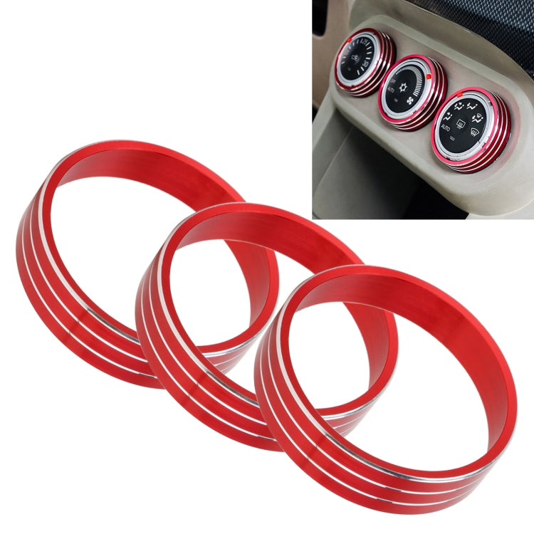 Car Metal Air Conditioner Knob Case for Mitsubishi ASX (Red) - Decoration Rings by PMC TechLife | Online Shopping South Africa | PMC TechLife | Buy Now Pay Later Mobicred