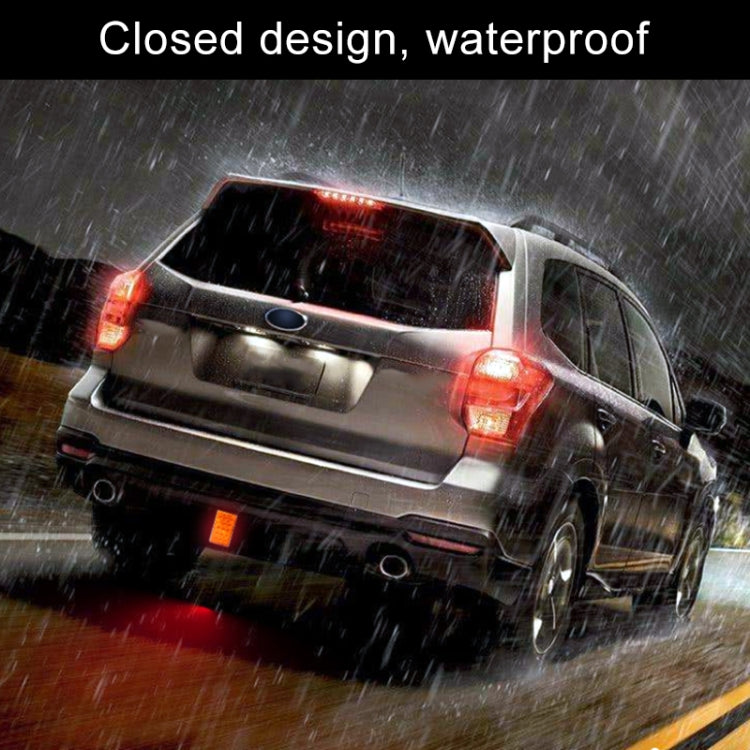 DC12V 1W Car Square Highlight Brake Lights Reversing Light with 15LEDs SMD-3528 (Black) - Brake Lights by PMC TechLife | Online Shopping South Africa | PMC TechLife