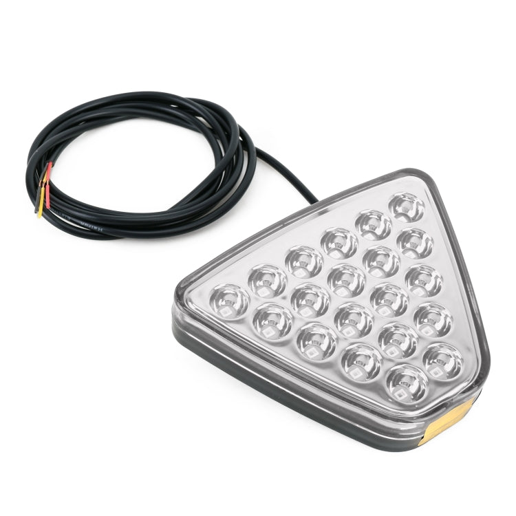 DC12V 1W Car Triangle Highlight Brake Lights Reversing Light with 20LEDs SMD-3528 (Transparent) - Brake Lights by PMC TechLife | Online Shopping South Africa | PMC TechLife | Buy Now Pay Later Mobicred