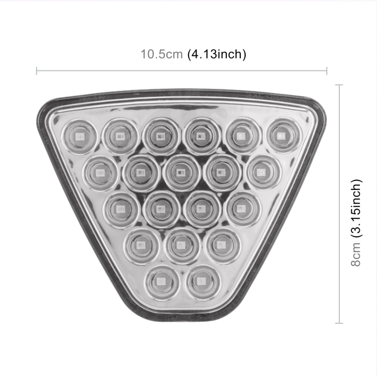 DC12V 1W Car Triangle Highlight Brake Lights Reversing Light with 20LEDs SMD-3528 (Transparent) - Brake Lights by PMC TechLife | Online Shopping South Africa | PMC TechLife | Buy Now Pay Later Mobicred