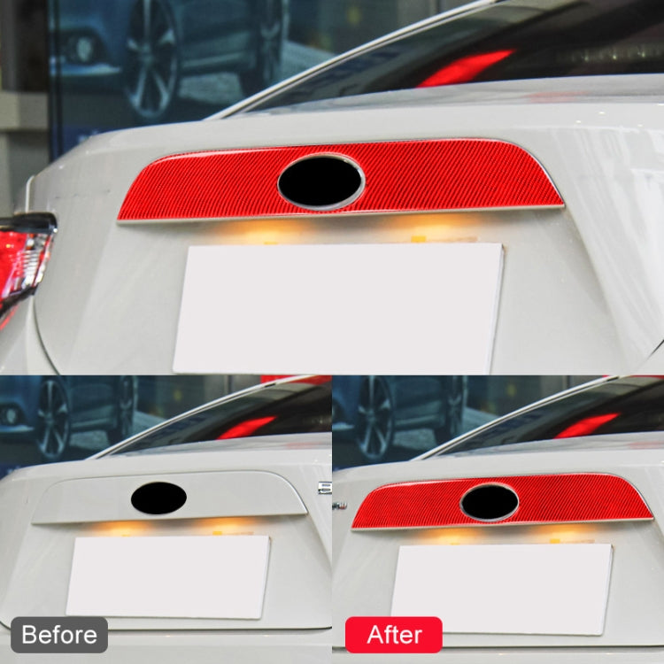 Car Carbon Fiber Rear Logo Decorative Strip for Subaru BRZ / Toyota 86 2013-2020, Left and Right Drive Universal(Red) - Car Interior Mouldings by PMC TechLife | Online Shopping South Africa | PMC TechLife | Buy Now Pay Later Mobicred