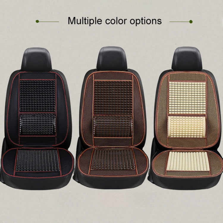 Car Seat Covers Summer Cool Imitation Wooden Beads Ventilation Breathable Seat Cushion(Beige) - Seat Accessories by PMC TechLife | Online Shopping South Africa | PMC TechLife | Buy Now Pay Later Mobicred