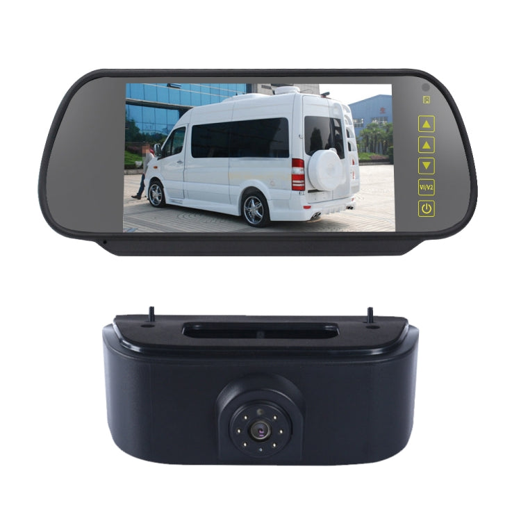 PZ469 Car Waterproof 170 Degree Brake Light View Camera + 7 inch Rearview Monitor for Nissan N200 2010-2017 - Rear View Cameras by PMC TechLife | Online Shopping South Africa | PMC TechLife | Buy Now Pay Later Mobicred