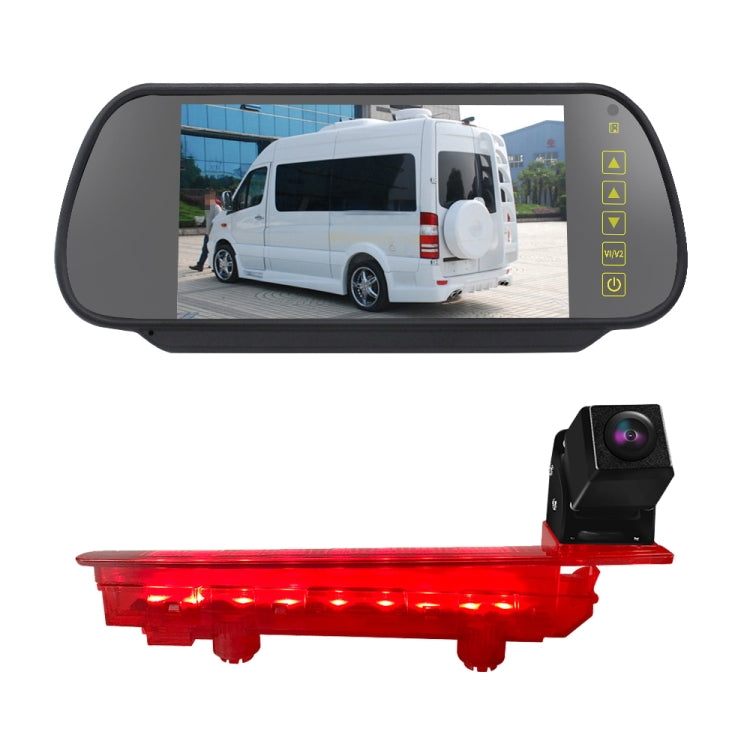 PZ470 Car Waterproof 170 Degree Brake Light View Camera + 7 inch Rearview Monitor for Volkswagen T5 / T6 2010-2017 - Rear View Cameras by PMC TechLife | Online Shopping South Africa | PMC TechLife | Buy Now Pay Later Mobicred