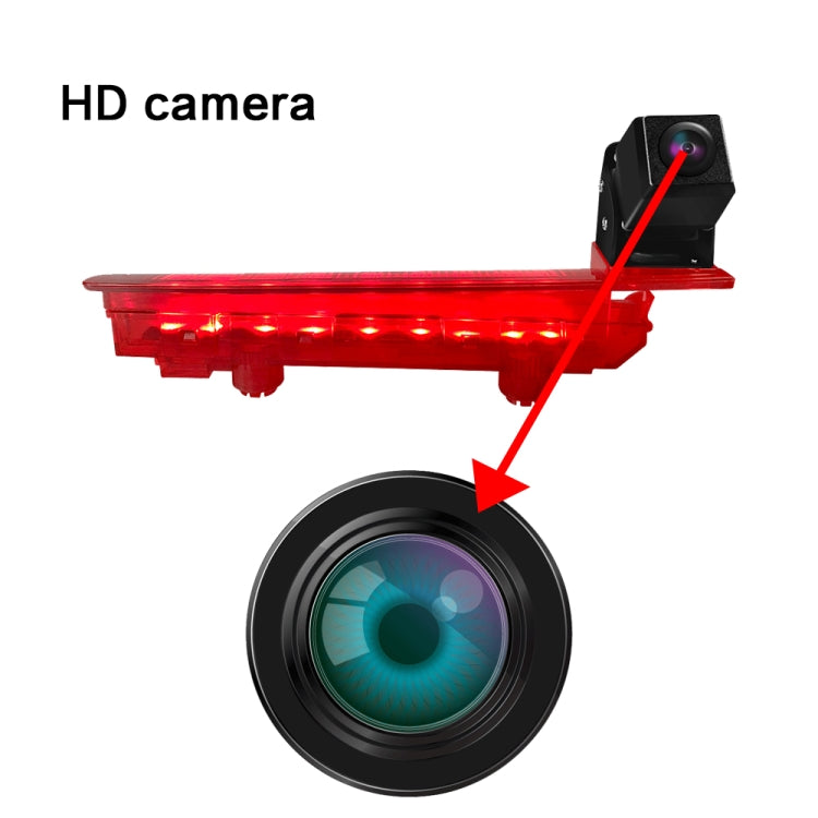 PZ470 Car Waterproof 170 Degree Brake Light View Camera + 7 inch Rearview Monitor for Volkswagen T5 / T6 2010-2017 - Rear View Cameras by PMC TechLife | Online Shopping South Africa | PMC TechLife | Buy Now Pay Later Mobicred