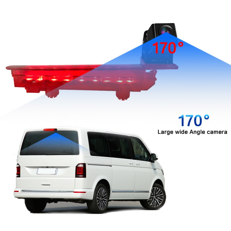 PZ470 Car Waterproof 170 Degree Brake Light View Camera + 7 inch Rearview Monitor for Volkswagen T5 / T6 2010-2017 - Rear View Cameras by PMC TechLife | Online Shopping South Africa | PMC TechLife | Buy Now Pay Later Mobicred