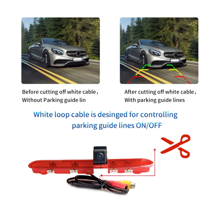 PZ471 Car Waterproof 170 Degree Brake Light View Camera + 7 inch Rearview Monitor for Citroen / Peugeot / Toyota - Rear View Cameras by PMC TechLife | Online Shopping South Africa | PMC TechLife | Buy Now Pay Later Mobicred