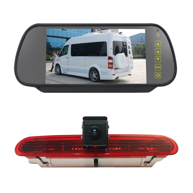 PZ472 Car Waterproof 170 Degree Brake Light View Camera + 7 inch Rearview Monitor for Fiat / Opel - Rear View Cameras by PMC TechLife | Online Shopping South Africa | PMC TechLife | Buy Now Pay Later Mobicred