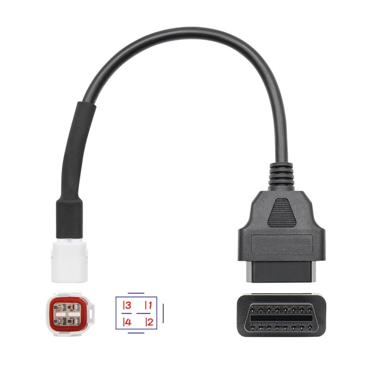 Motorcycle OBD Female to 4PIN Connector Cable for Yamaha - Cables & Connectors by PMC TechLife | Online Shopping South Africa | PMC TechLife | Buy Now Pay Later Mobicred