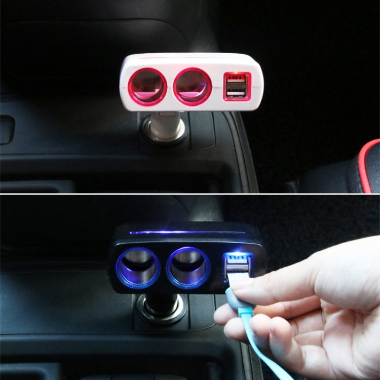 SHUNWEI SD-1918 80W 3.1A Car 2 in 1 Dual USB Charger (White) - Cigar Socket by SHUNWEI | Online Shopping South Africa | PMC TechLife | Buy Now Pay Later Mobicred