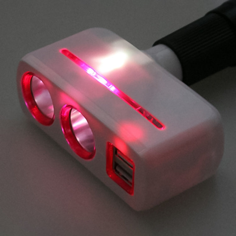 SHUNWEI SD-1918 80W 3.1A Car 2 in 1 Dual USB Charger (White) - Cigar Socket by SHUNWEI | Online Shopping South Africa | PMC TechLife | Buy Now Pay Later Mobicred