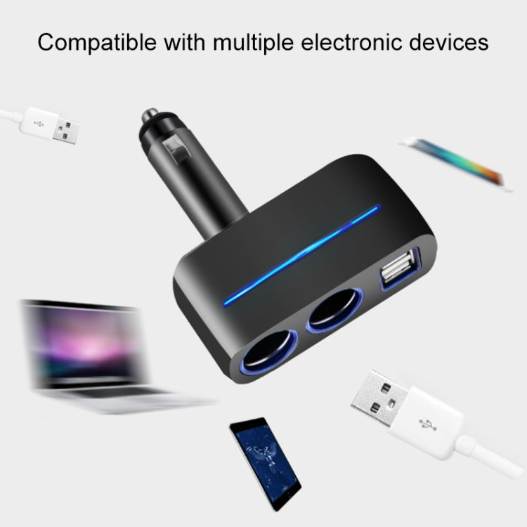 SHUNWEI SD-1918 80W 3.1A Car 2 in 1 Dual USB Charger (White) - Cigar Socket by SHUNWEI | Online Shopping South Africa | PMC TechLife | Buy Now Pay Later Mobicred