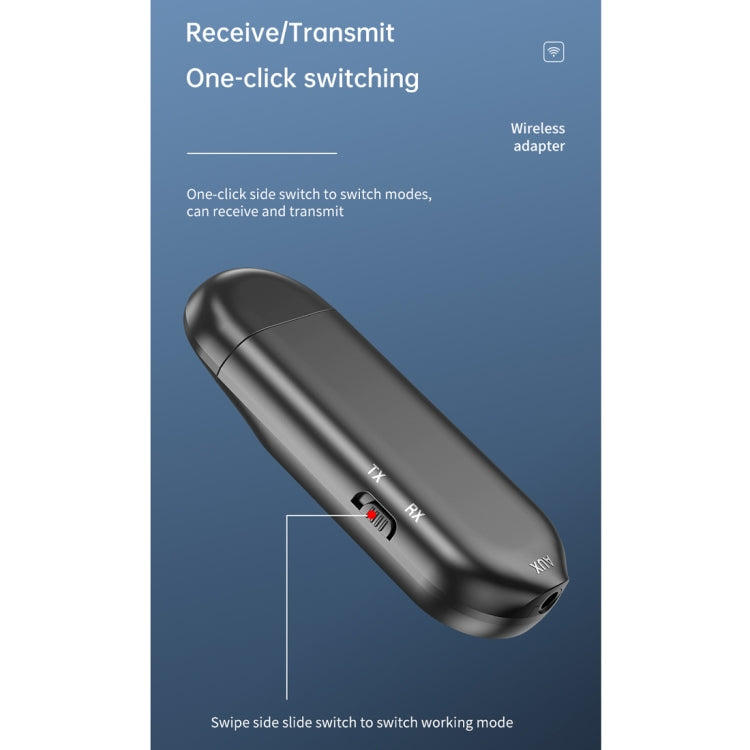 T-13 Bluetooth 5.0 LCD Digital Display Bluetooth Adapter Receiver Transmitter(Black) - free shipping - PMC Jewellery - Order now!