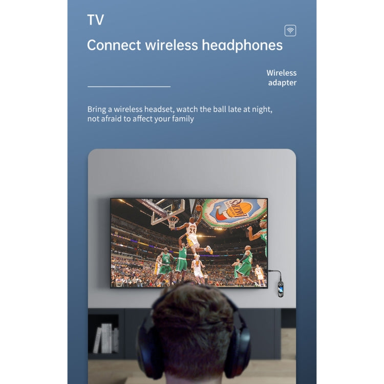 T-13 Bluetooth 5.0 LCD Digital Display Bluetooth Adapter Receiver Transmitter(Black) - free shipping - PMC Jewellery - Order now!