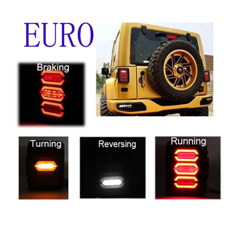 1 Pair 15W DC 12V IP67 4 in 1 Car LED Tail Lights / Driving Lights / Brake Lights/Turn Reverse, European Version - Brake Lights by PMC TechLife | Online Shopping South Africa | PMC TechLife | Buy Now Pay Later Mobicred