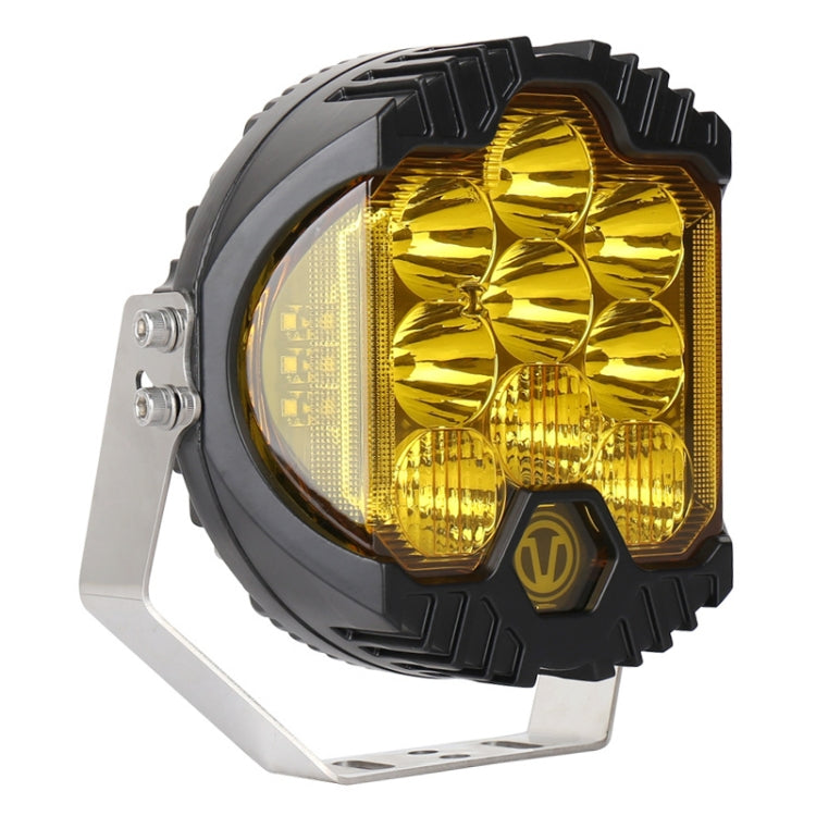 OL-1950Y 7 inch DC12V-30V 8000LM 6500K 90W Car LED Light on Three Sides Headlight for Jeep Wrangler (Gold Light) - Work Lights by PMC TechLife | Online Shopping South Africa | PMC TechLife | Buy Now Pay Later Mobicred