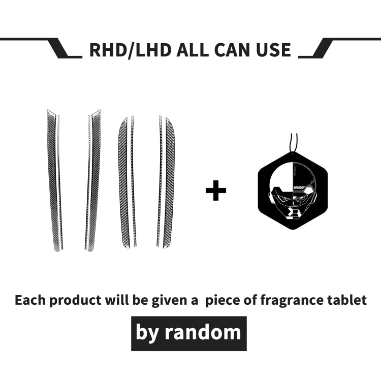 8 in 1 Car Carbon Fiber Door Panel Decorative Sticker for Audi A5 Hard Top 2008-, Left and Right Drive Universal - Car Interior Mouldings by PMC TechLife | Online Shopping South Africa | PMC TechLife | Buy Now Pay Later Mobicred