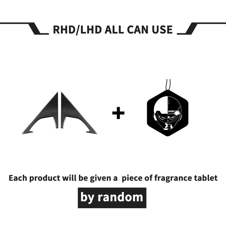 2 PCS Car Carbon Fiber Front Triangle Decorative Sticker for Infiniti FX 2009-2013/QX70 2014-, Left and Right Drive Universal - Decorative Strip by PMC TechLife | Online Shopping South Africa | PMC TechLife | Buy Now Pay Later Mobicred