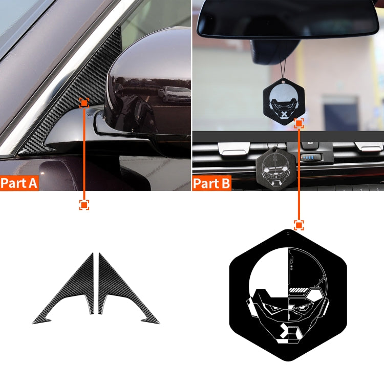2 PCS Car Carbon Fiber Front Triangle Decorative Sticker for Infiniti FX 2009-2013/QX70 2014-, Left and Right Drive Universal - Decorative Strip by PMC TechLife | Online Shopping South Africa | PMC TechLife | Buy Now Pay Later Mobicred