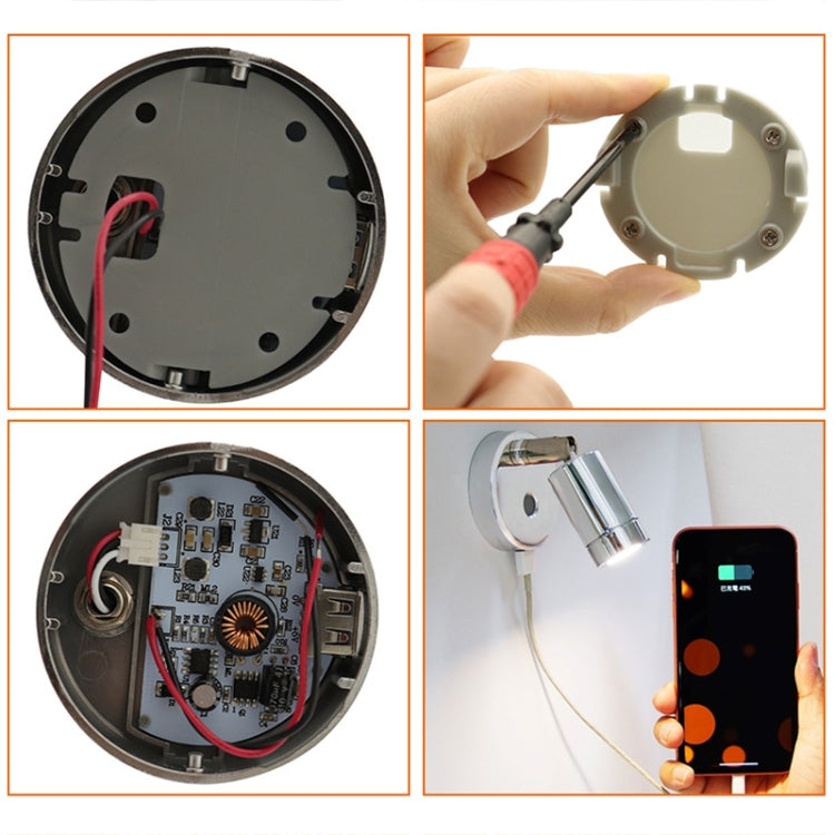 RV 10-30V Multi-functional Reading Light with Touch Switch, Style: Straight Hose - Instrument Lights by PMC TechLife | Online Shopping South Africa | PMC TechLife | Buy Now Pay Later Mobicred