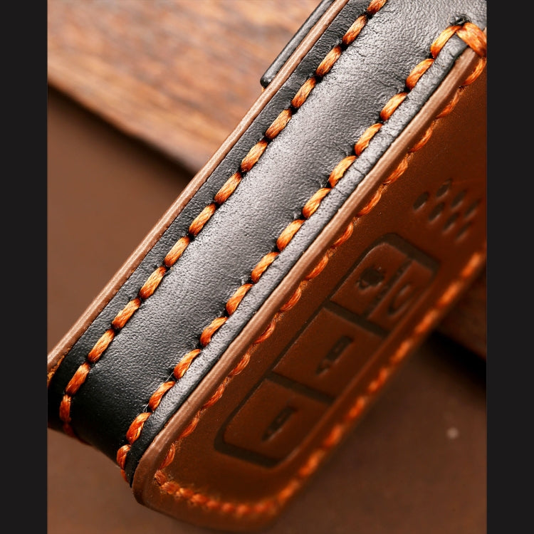 Hallmo Car Cowhide Leather Key Protective Cover Key Case for Honda Civic / Accord 3-button Start(Blue) - free shipping - PMC TechLife - Order now!