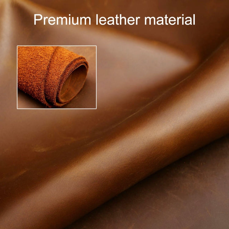 Hallmo Car Cowhide Leather Key Protective Cover Key Case for Honda 3-button Tail Box(Brown) - Car Key Cases by Hallmo | Online Shopping South Africa | PMC TechLife | Buy Now Pay Later Mobicred