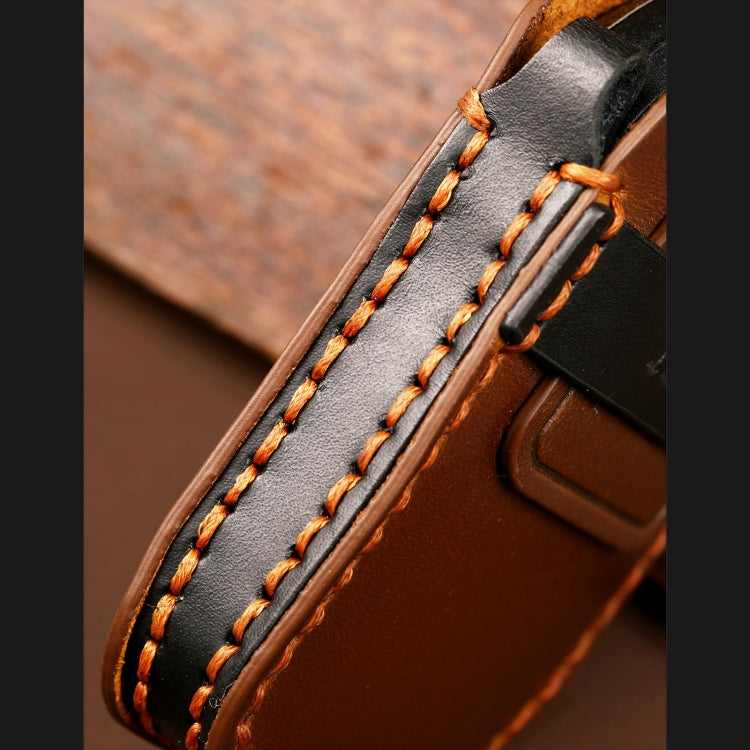 Hallmo Car Cowhide Leather Key Protective Cover Key Case for Toyota Corolla 2018 3-button(Brown) - free shipping - PMC TechLife - Order now!