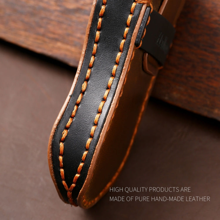 Hallmo Car Cowhide Leather Key Protective Cover Key Case for Geely Emgrand A Style(Brown) - Car Key Cases by Hallmo | Online Shopping South Africa | PMC TechLife | Buy Now Pay Later Mobicred