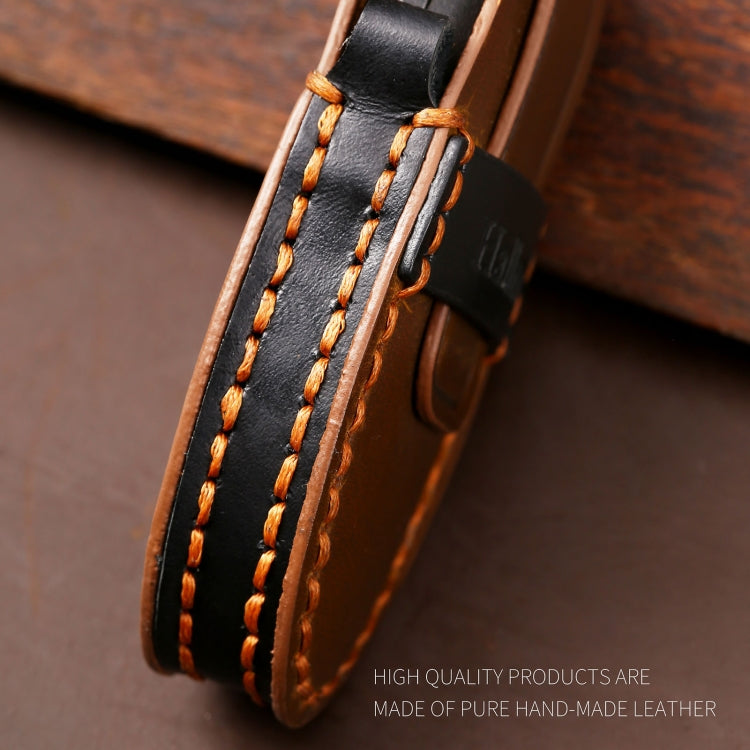 Hallmo Car Cowhide Leather Key Protective Cover Key Case for Nissan Sylphy 3-button Tail Box(Blue) - Car Key Cases by Hallmo | Online Shopping South Africa | PMC TechLife | Buy Now Pay Later Mobicred