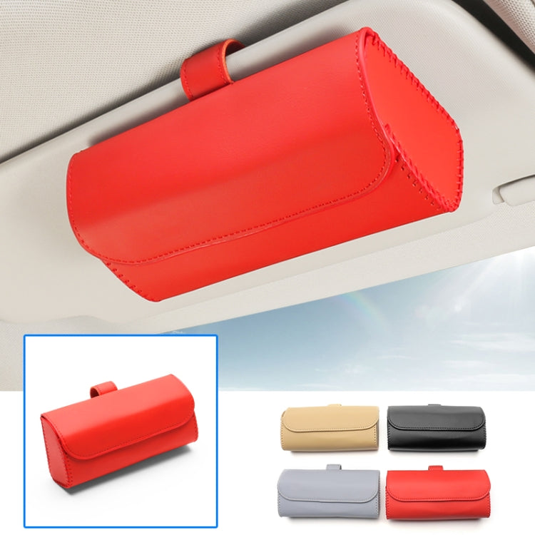 533 Car Glasses Storage Bag Glasses Box (Red) - Sunglasses & Glasses Clips by PMC Jewellery | Online Shopping South Africa | PMC Jewellery | Buy Now Pay Later Mobicred