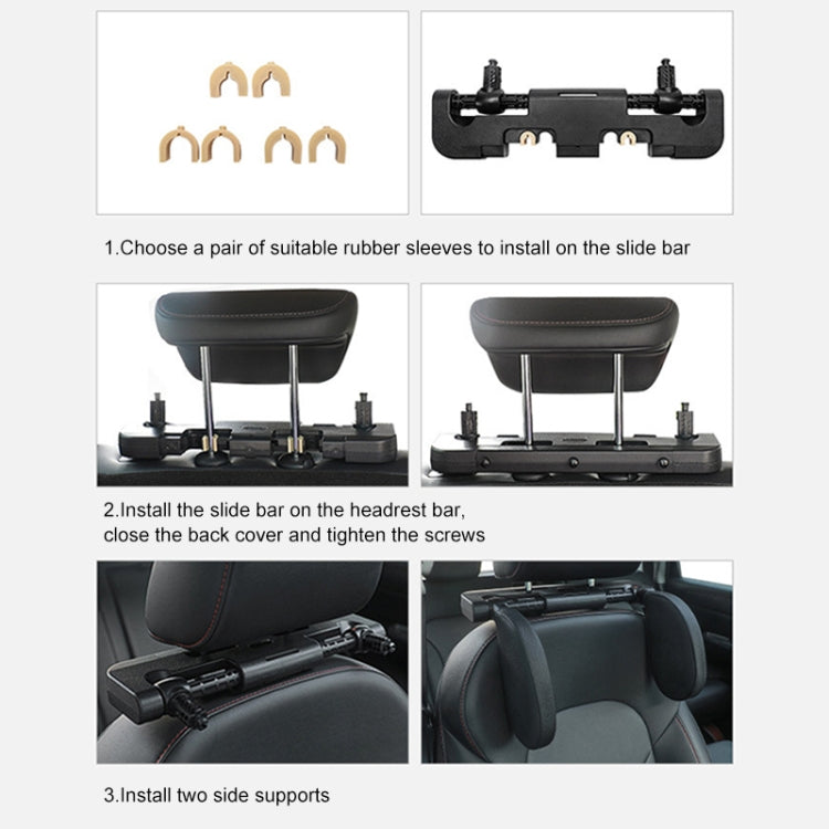 A02 Adjustable Car Auto U-shaped Memory Foam Neck Rest Cushion Seat Pillow(Black) - Seat Accessories by PMC TechLife | Online Shopping South Africa | PMC TechLife | Buy Now Pay Later Mobicred