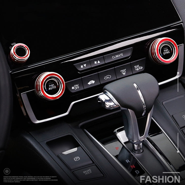 3 PCS Car Metal Air Conditioner Knob Case for Honda CR-V 2017-2021 (Red) - Decoration Rings by PMC TechLife | Online Shopping South Africa | PMC TechLife | Buy Now Pay Later Mobicred