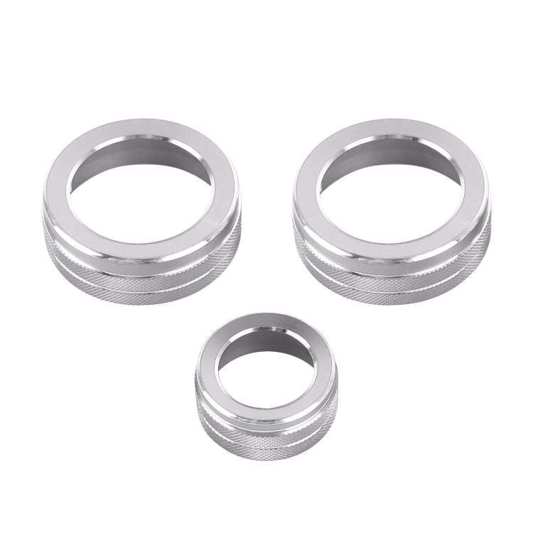 3 PCS Car Metal Air Conditioner Knob Case for Honda CR-V 2017-2021 (Silver) - Decoration Rings by PMC TechLife | Online Shopping South Africa | PMC TechLife | Buy Now Pay Later Mobicred