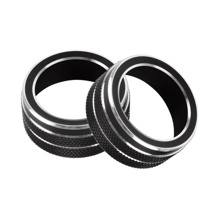 2 PCS Car Metal Air Conditioner Knob Case for Toyota Corolla / Levin / Allion / Yaris 2019-2021 (Black) - Decoration Rings by PMC TechLife | Online Shopping South Africa | PMC TechLife | Buy Now Pay Later Mobicred