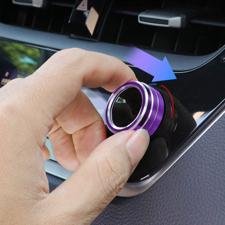 2 PCS Car Metal Air Conditioner Knob Case for Toyota Corolla / Levin / Allion / Yaris 2019-2021 (Purple) - Decoration Rings by PMC TechLife | Online Shopping South Africa | PMC TechLife | Buy Now Pay Later Mobicred