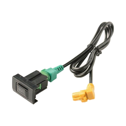Car Center Console CD Reserved Position Modified USB Port 3.3x2.3cm + Cable Wiring Harness for Volkswagen / Audi / Skoda, Cable Length: 1m - Car Switches by PMC TechLife | Online Shopping South Africa | PMC TechLife | Buy Now Pay Later Mobicred