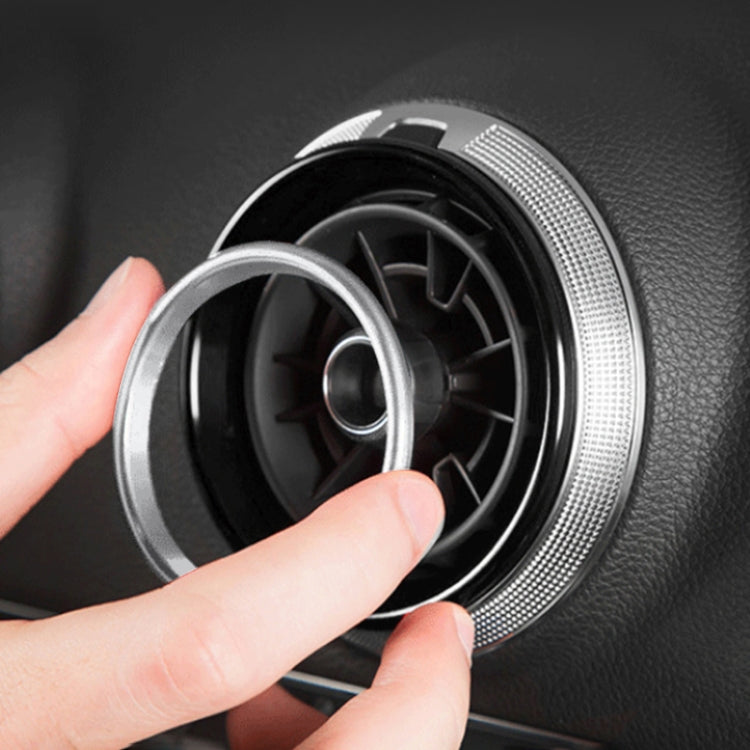 4 PCS / Set Air Conditioning Vent Metal Decorative Ring for Audi A1(Silver) - Decoration Rings by PMC Jewellery | Online Shopping South Africa | PMC Jewellery | Buy Now Pay Later Mobicred